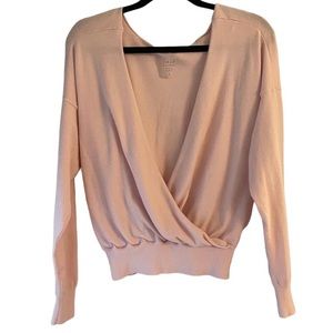 Calia Light Pink Front Wrap Sweater